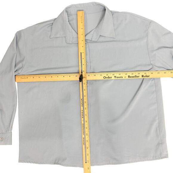 DAZY Periwinkle Blue Drop Shoulder Button Down Long Sleeve Shirt Blouse size L - Picture 4 of 7